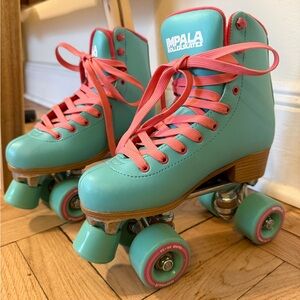 Impala Aqua and Pink Roller Skates (vintage style)